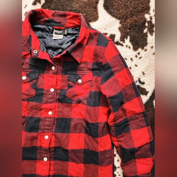 "CRUEL GIRL" GIRL'S FRINGE SHACKET - RASPBERRY - Picture 3 of 5